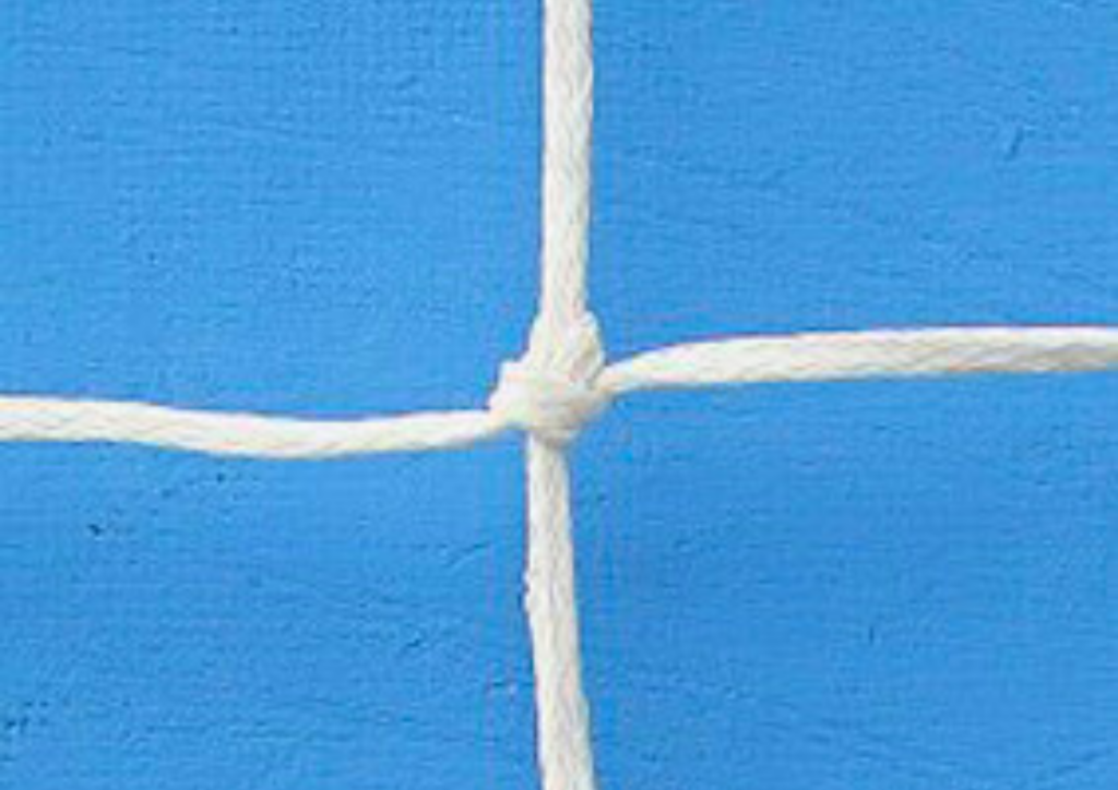 Coppia Rete Regolamentare Pallanuoto maglia QUADRA DA 100x4,5mm con tenda ammortizzatrice Art 175