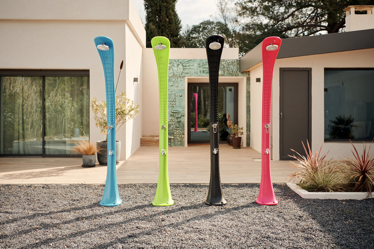 Doccia Solare Poolstar Cobra Antracite da 32 LITRI con Lava Piedi