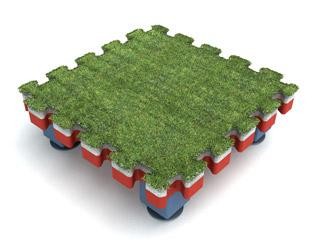 Pavimentazione PIASTRELLE erba sintetica incastro accoppiabile x aree gioco