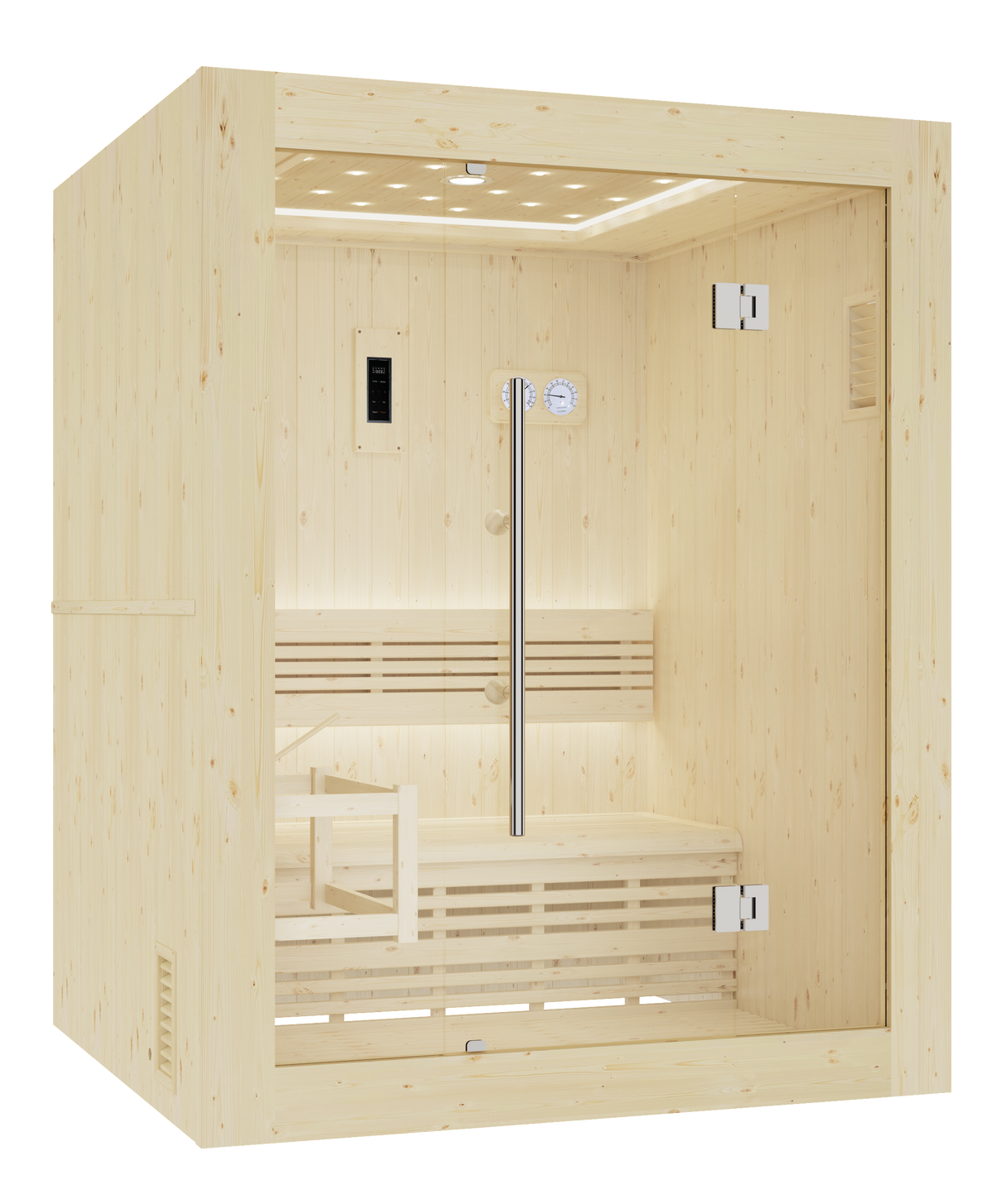 Sauna Finlandese modello Utopia 2/3 posti Pacchetto completo 4,5kW stufa e pietre comprese Cod. HL-UTA03PK