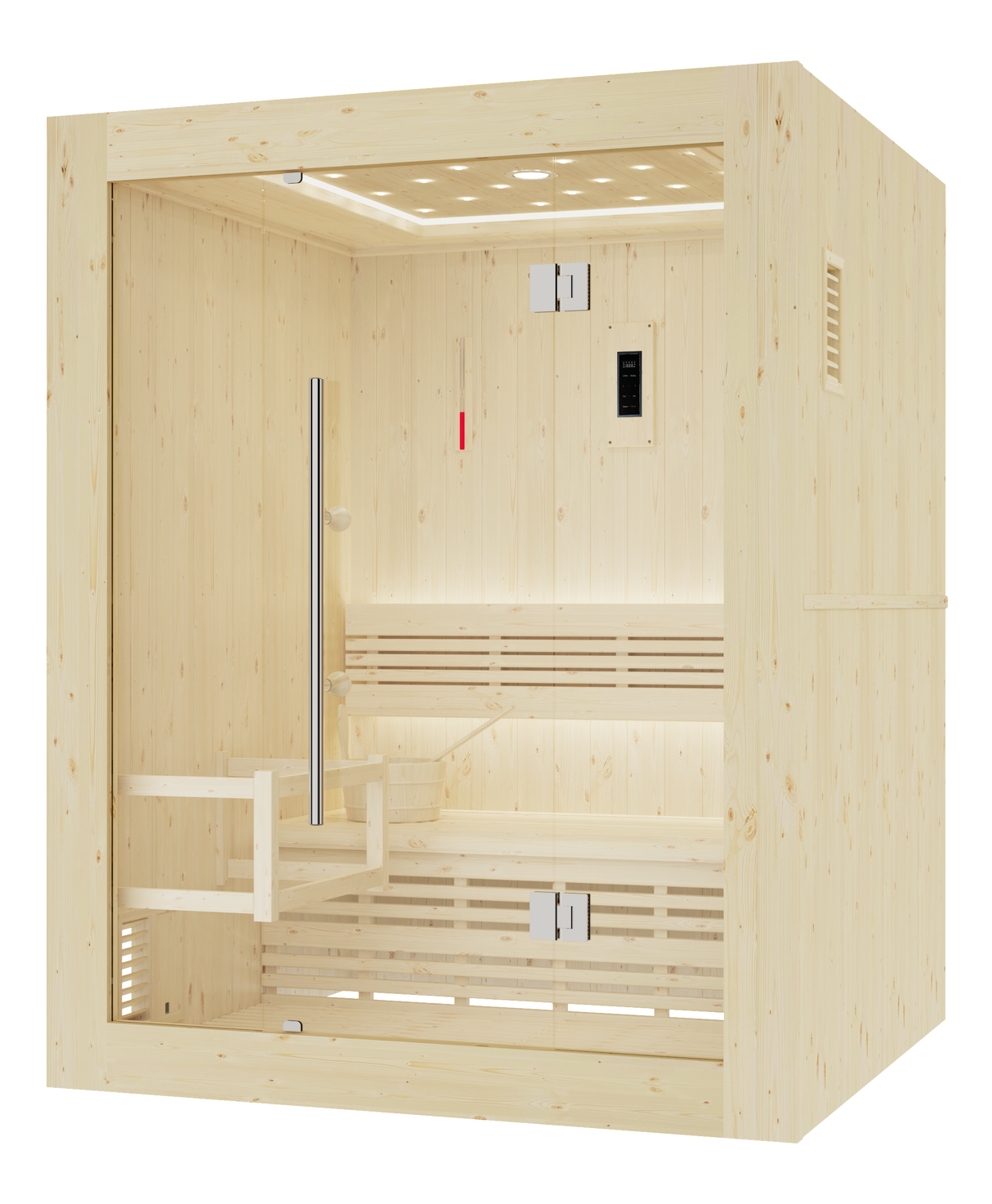 Sauna Finlandese modello Utopia 2/3 posti Pacchetto completo 4,5kW stufa e pietre comprese Cod. HL-UTA03PK