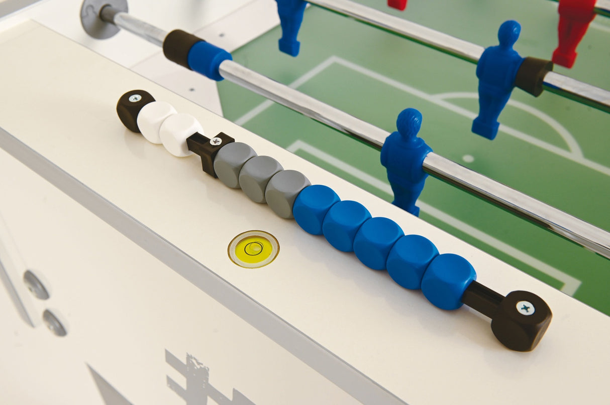 Calciobalilla Garlando Number 1 ITSF con aste uscenti, campo gioco lungo in vetro