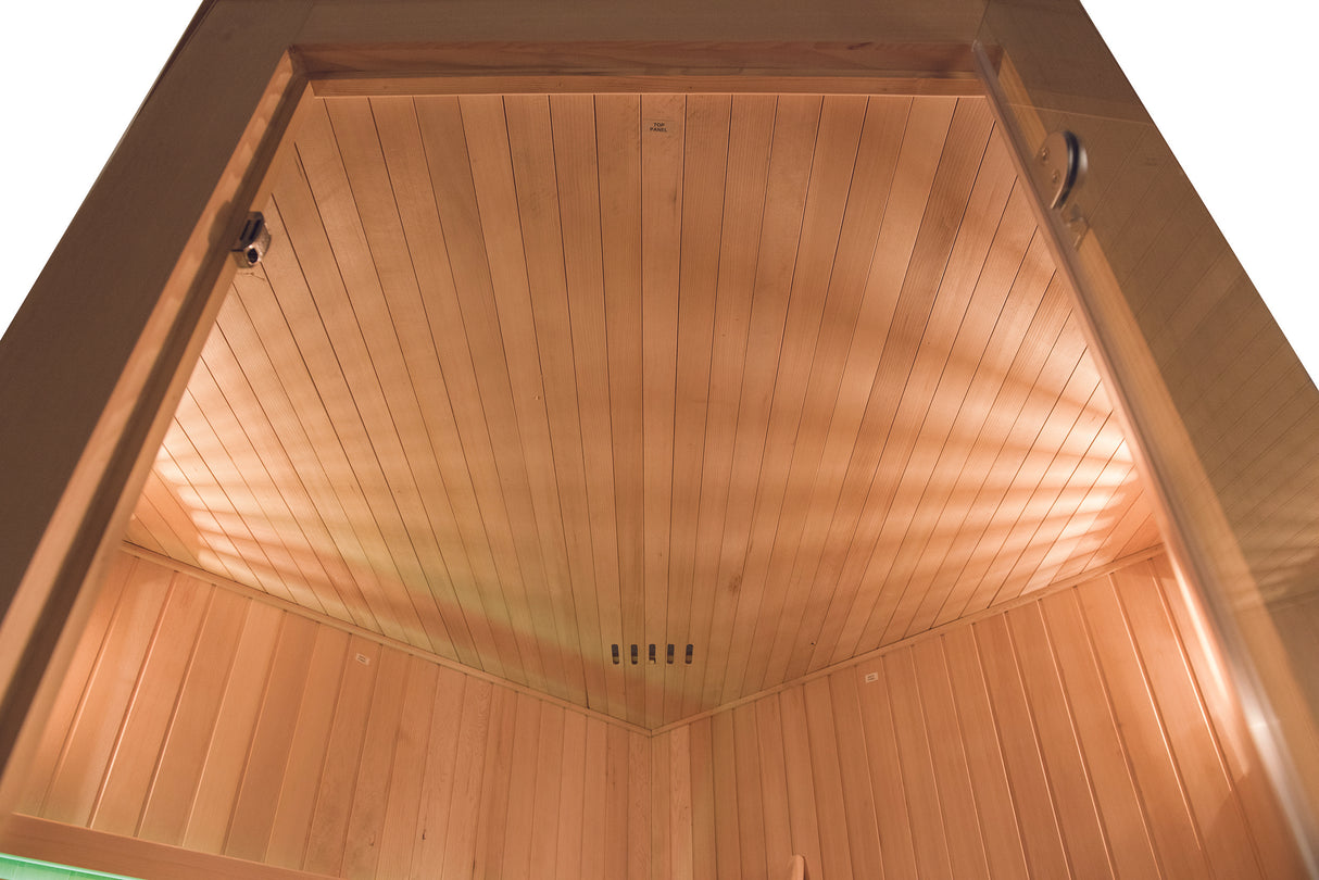 Sauna veneziana angolare a 3/4 posti Pacchetto completo 6kW Cod. HL-VN04C-PKUP