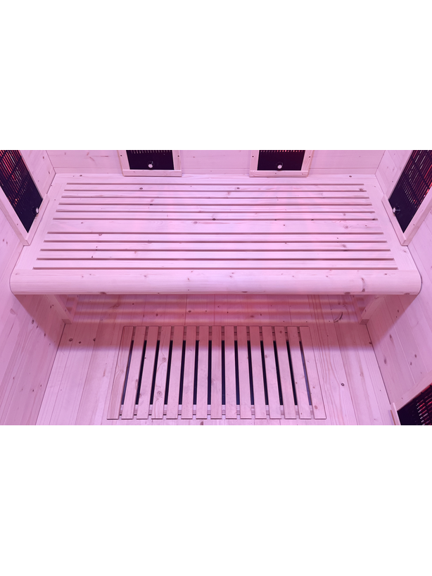 Sauna Holl's Hybrid Combi Infrarosso E Vapore 2 posti Doppia Tecnologia Fornello da 3,5 kW HL-HC02PK