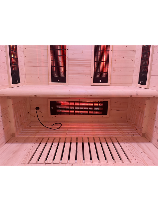 Sauna Holl's Hybrid Combi Infrarosso E Vapore 2 posti Doppia Tecnologia Fornello da 3,5 kW HL-HC02PK