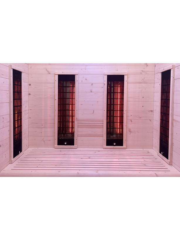Sauna Holl's Hybrid Combi Infrarosso E Vapore 2 posti Doppia Tecnologia Fornello da 3,5 kW HL-HC02PK