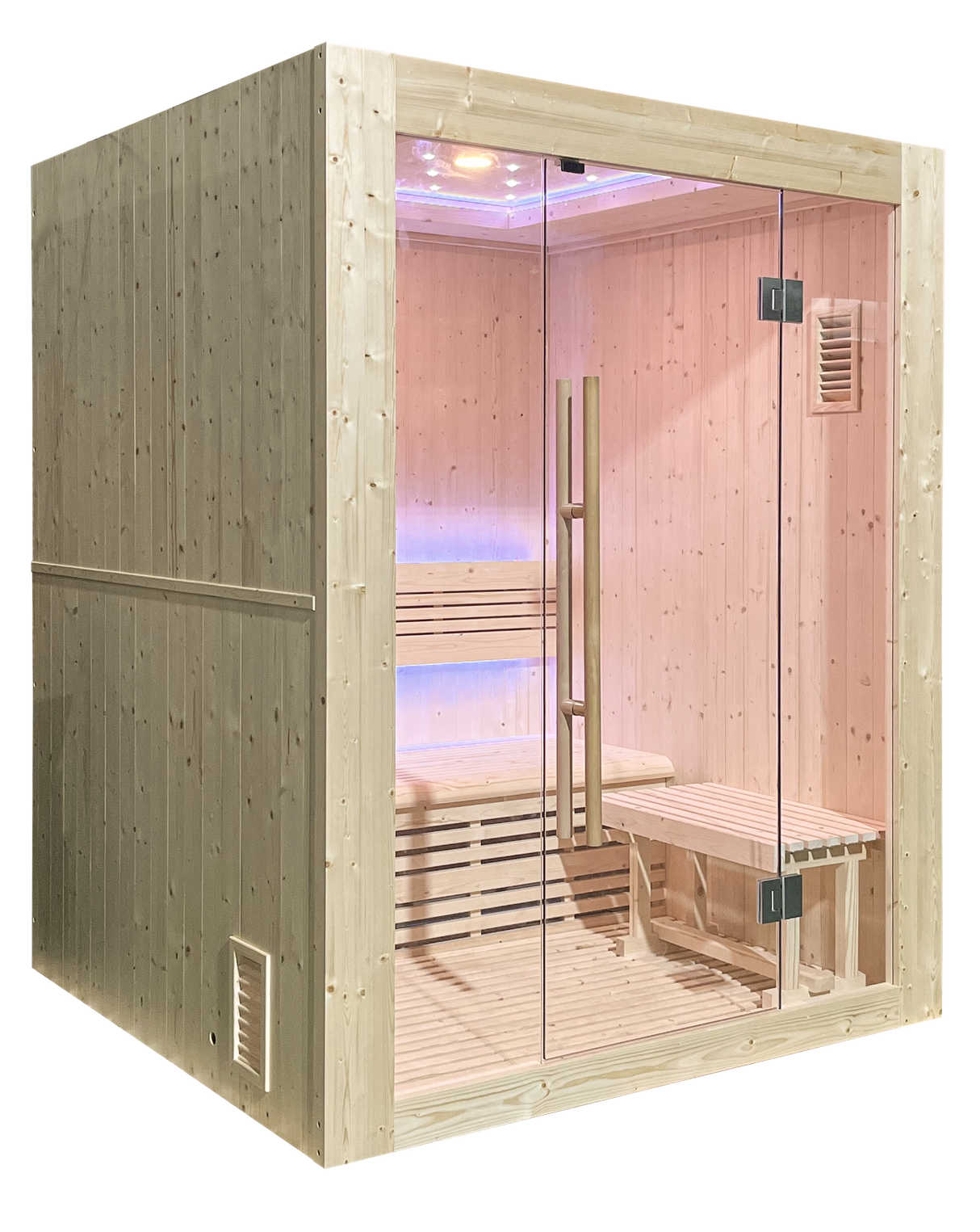 Sauna Finlandese modello Utopia 2/3 posti Pacchetto completo 4,5kW stufa e pietre comprese Cod. HL-UTA03PK