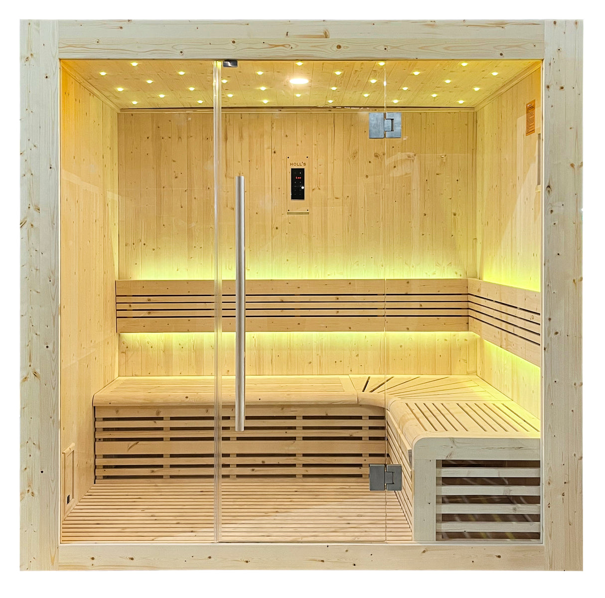 Sauna Finlandese modello Utopia 4 posti Pacchetto completo 6kW stufa e pietre comprese Cod. HL-UTA04PK