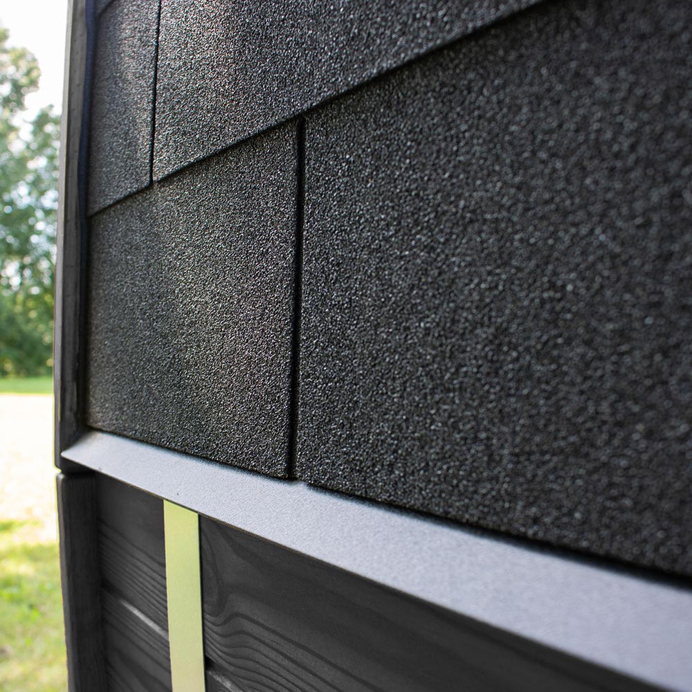 Sauna a Vapore Holl's da esterno Onyxia con frontale in vetro Cod. HL-SSBLK160-FG