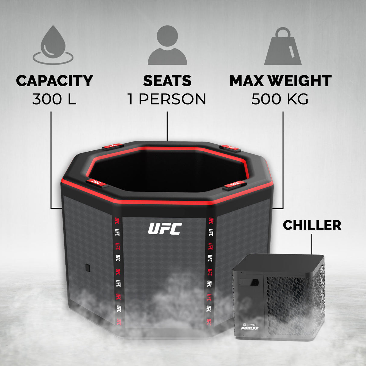 Kit refrigerante Netspa UFC Octagon IceBath 3-40°C Sauna Caldo / Freddo
