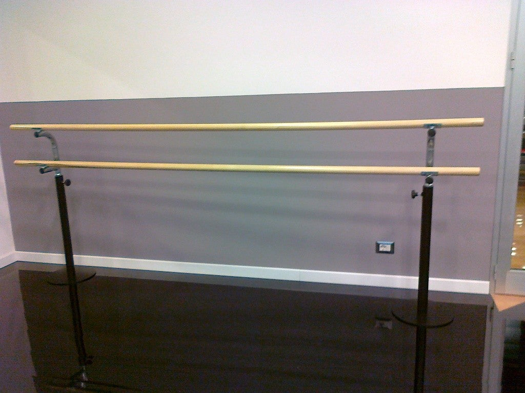Coppia supporto mobile doppio regolabile per sbarra danza Art. G 408/D