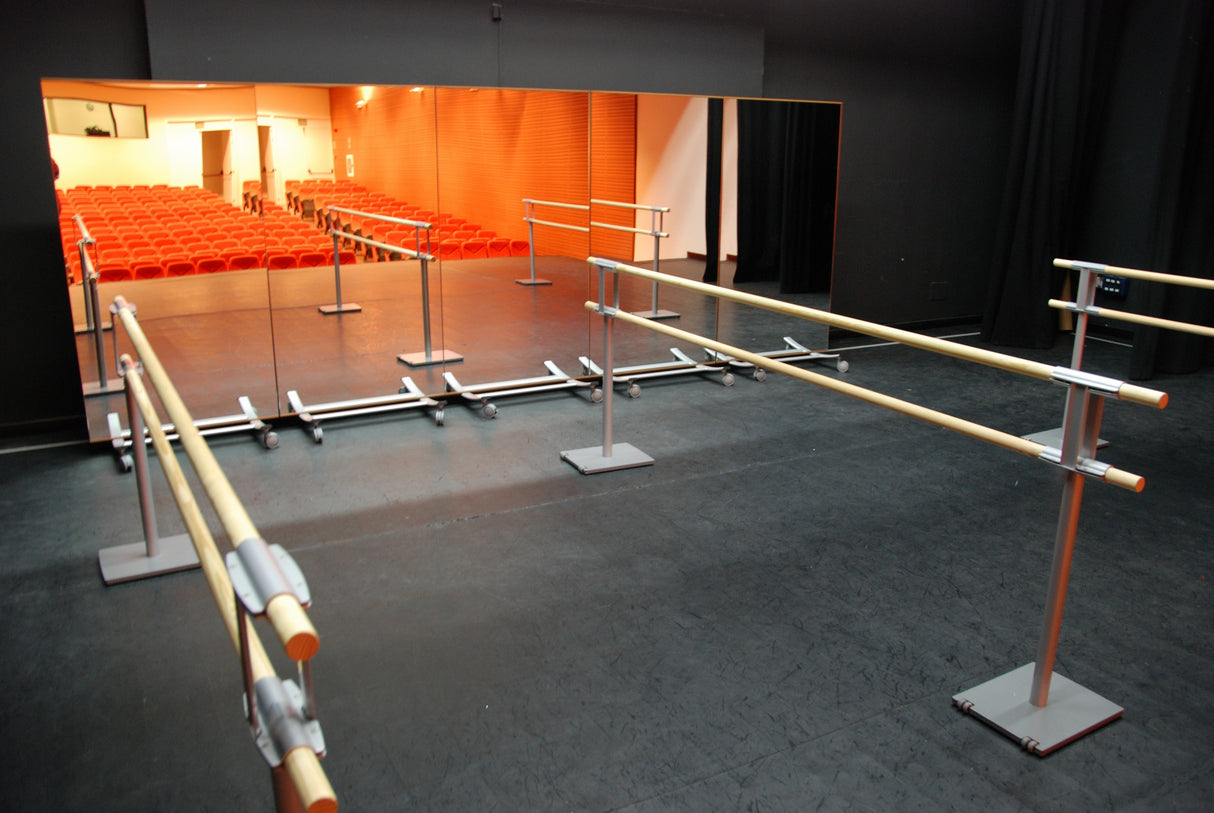 Sbarra Danza Mobile Doppia Modello Pina Da 1,5 - 2 - 3 -4 e 5 metri Senza Ruote