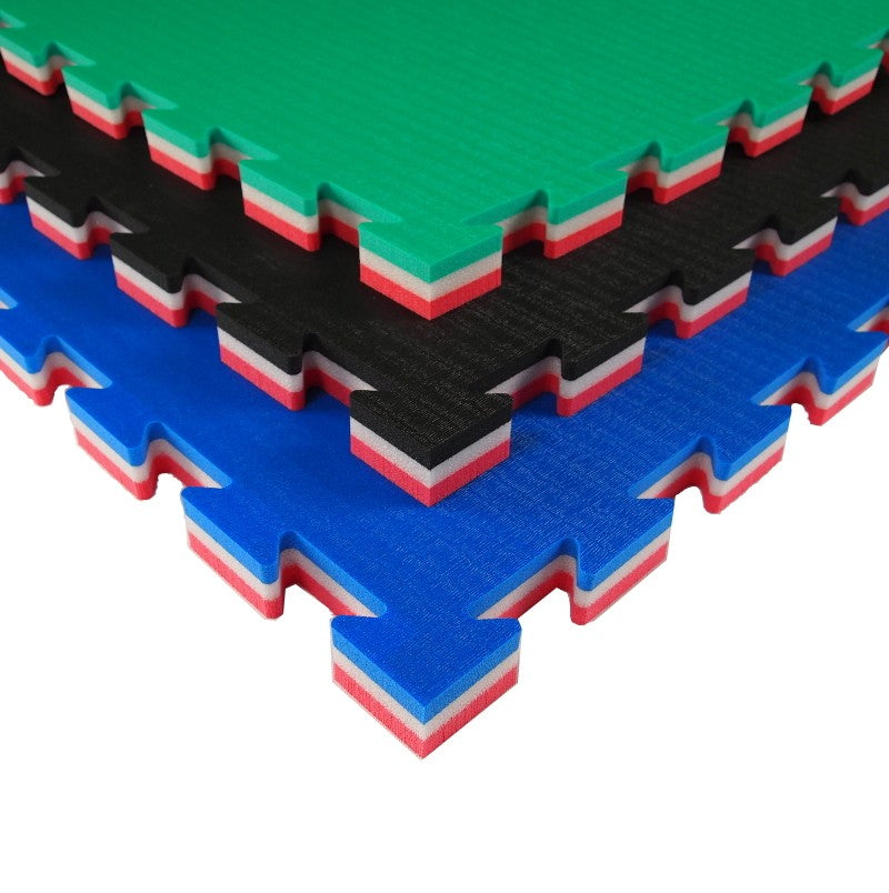 Tatami Incastro MMA Judo Art J30L 100x100 3cm Rosso/Bianco/Nero Quantità minima per la vendita 5 Moduli