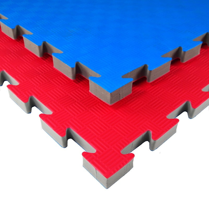 Tatami Ad Incastro Taekwondo T25X 100x100x2,5cm Rosso-Blu Quantità minima per la vendita 6 Moduli