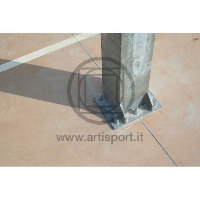 Impianto basket monotubolare standard con piastra ART. B654S ELIMINATO
