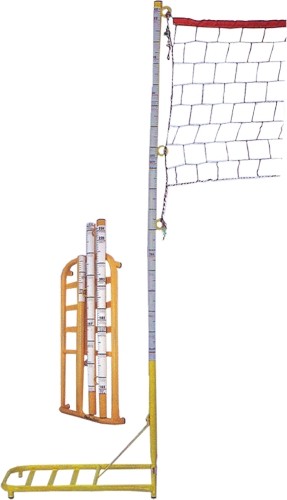 Impianto Minivolley-Super-minivolley-tennis trasportabile zavorrabile pieghevole Sper