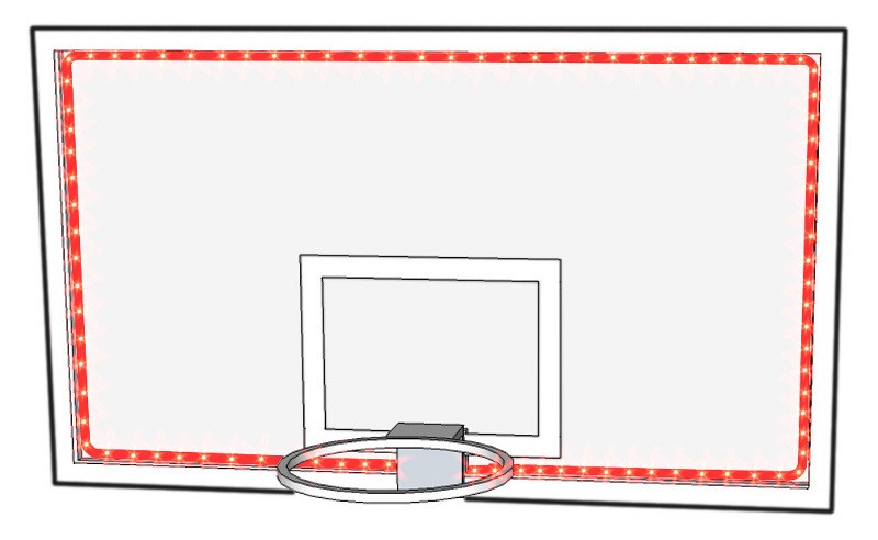 Cornice luminosa per tabellone basket Art. B 608