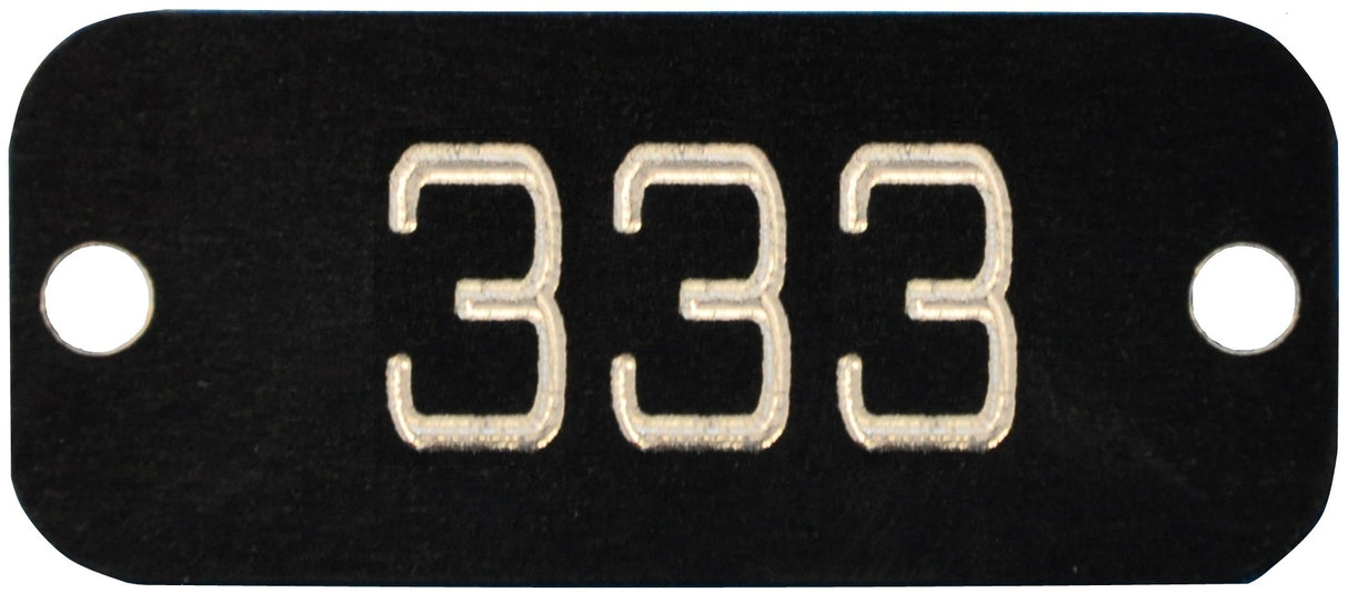 TARGHETTE IN ALLUMINIO NUMERATE PER SEDUTE OM dimensione 48x18 mm.