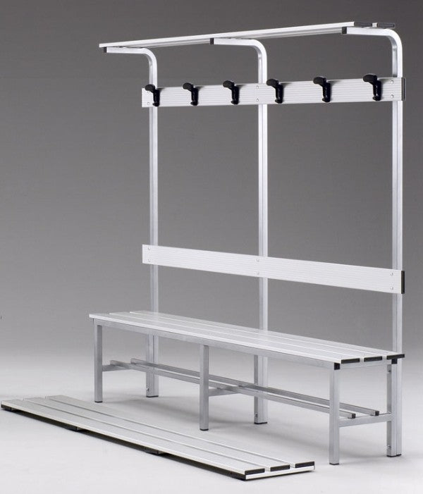 Panca spogliatoio completa da 2m Art 8607 Doghe In Alluminio Anodizzato