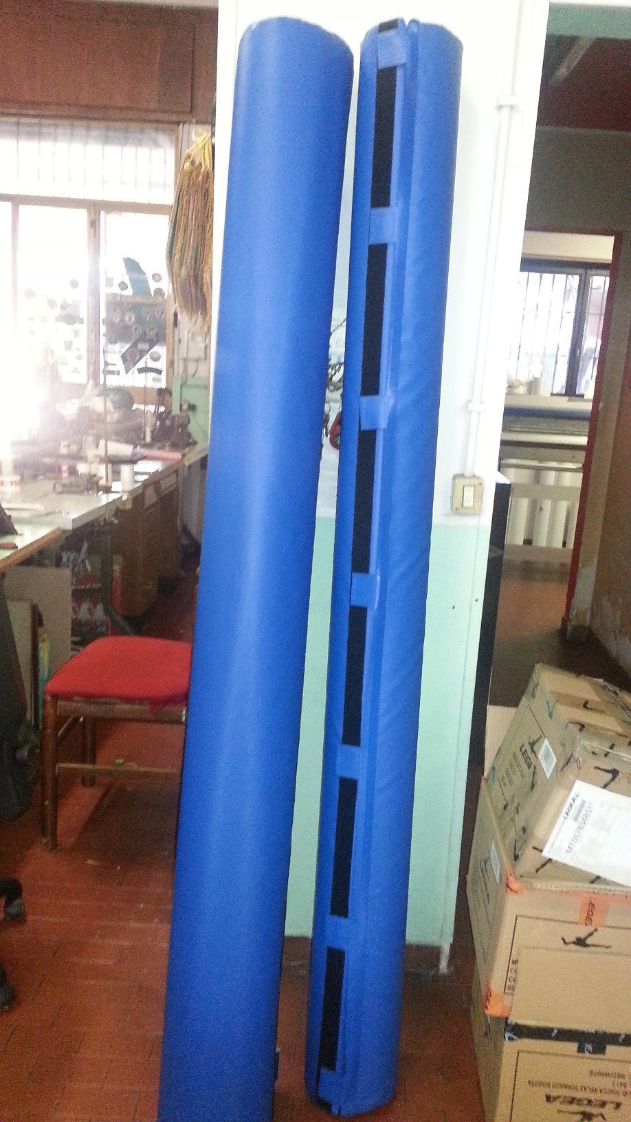 Coppia Protezioni per impianti Pallavolo-Volley PVC CARBON H200 Ø10 cm COSTO LA COPPIA