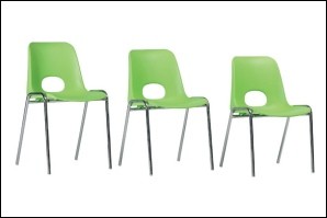 Sedia Completa per l'infanzia Helene 1041 Seggiolina altezze seduta da 26, 30 e 34 cm con Foro