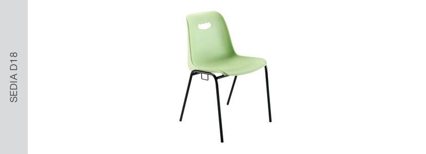 Scocca con schienale per tribuna e sedie OM D18 D18 ignifuga Blu R5017