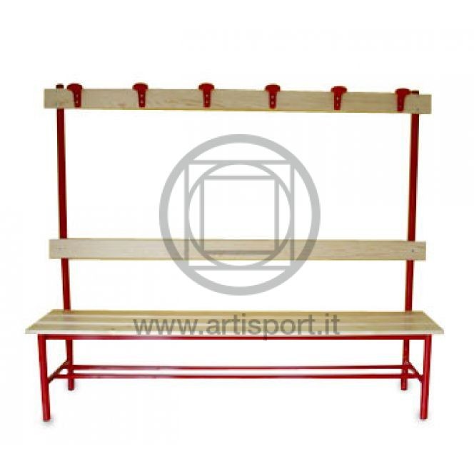 Panchina 1,5m Seduta Schienale Appendiabiti Art. S852-1.5