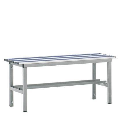 Panca in Alluminio ART 8620 sez. 30x30mm doghe in alluminio con inserto PVC, 1 mt. solo seduta