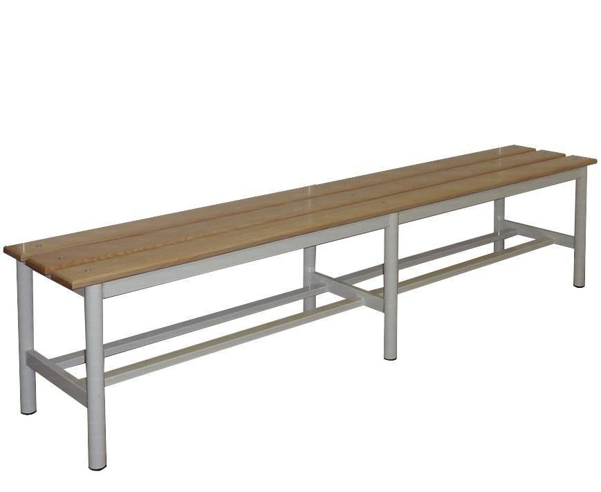 Panca Alluminio Art 8761 sez. 40mm doghe in legno 2m solo seduta traversini sez.40x20 mm.