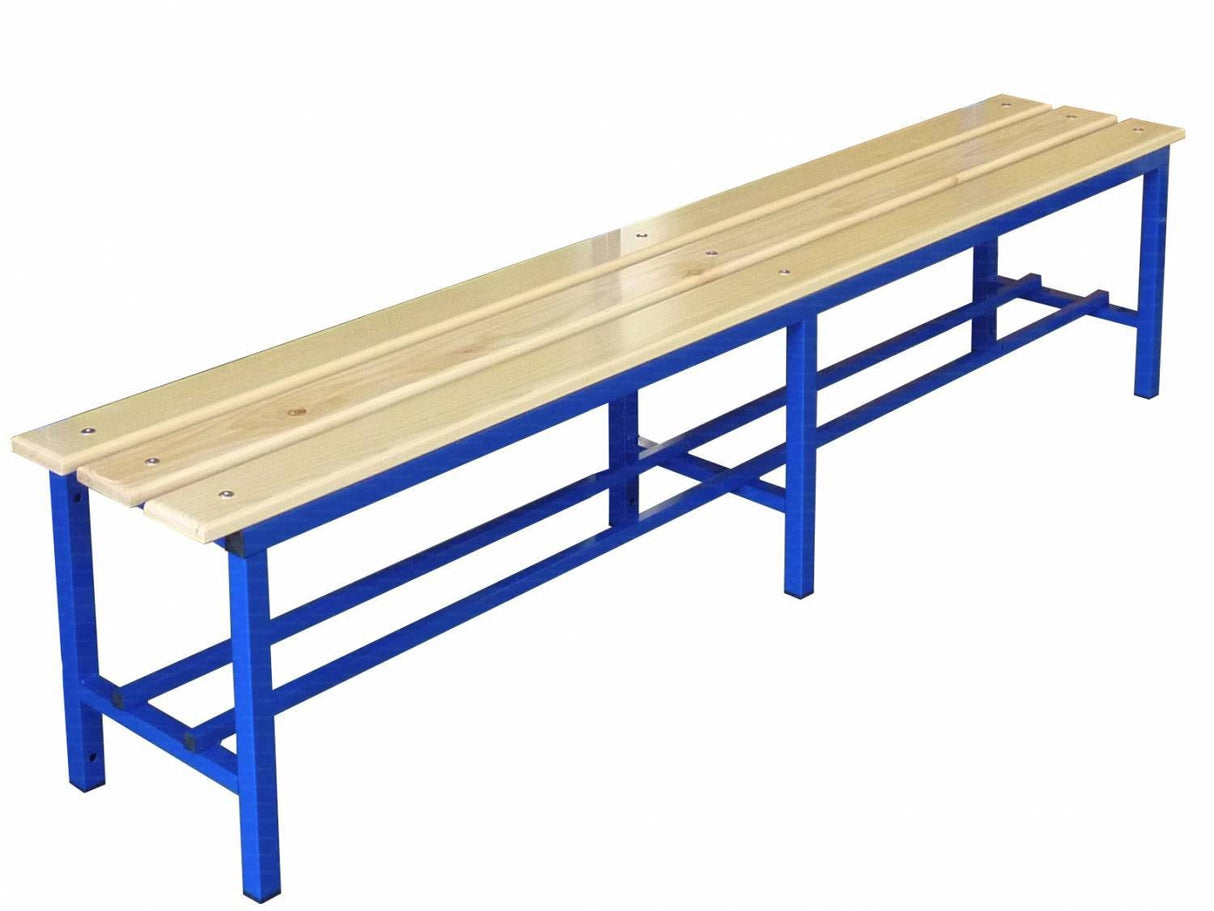 Panca acciaio solo seduta Art 9006 sez 30x30mm doghe in legno 2m