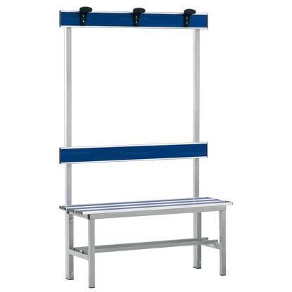 Panca in Alluminio 1m Art 8624 seduta schienale e appendiabiti