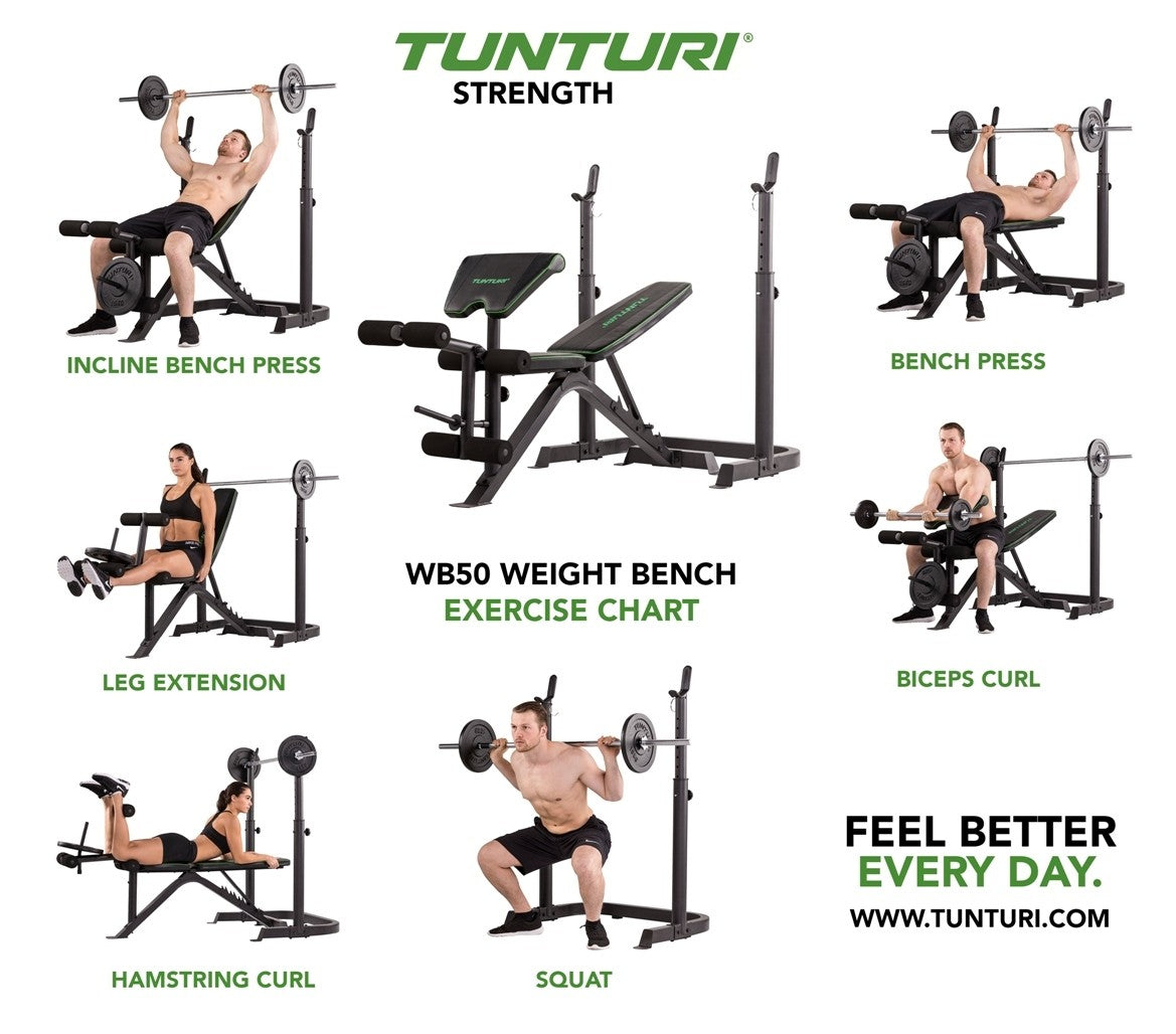 PANCA TUNTURI MID WIDTH WEIGHT BENCH WB50 Art.17TSWB5000