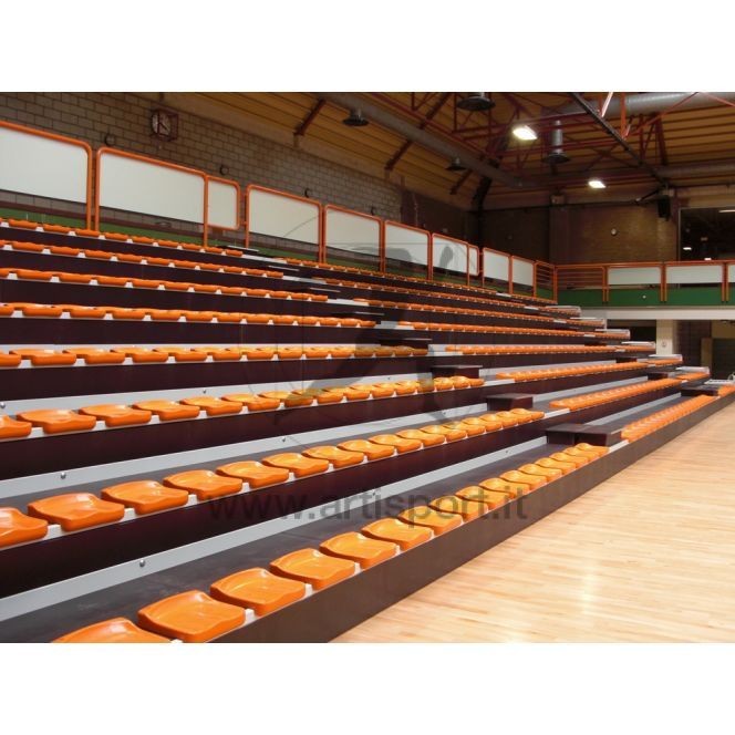 Tribuna telescopica per interni ART C8 estraibile modulare misure costo a richiesta