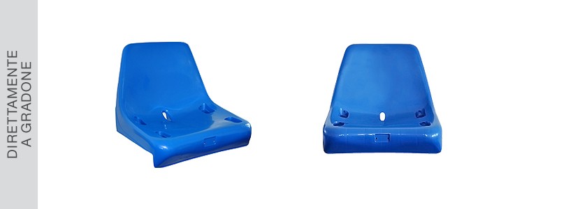 Seduta a scocca monoblocco per impianti sportivi e stadio M2010 versione Ignifugo + anti UV colori a scelta