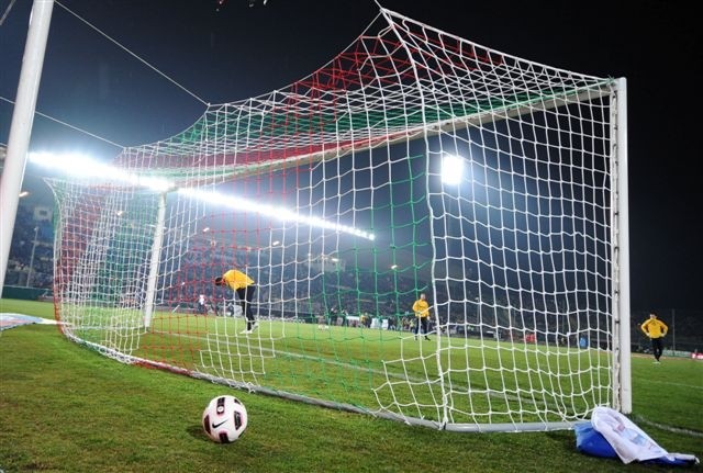 Reti Calcio in Polipropilene Art. C0028 mm. 120x6 colore BIANCO - VERDE