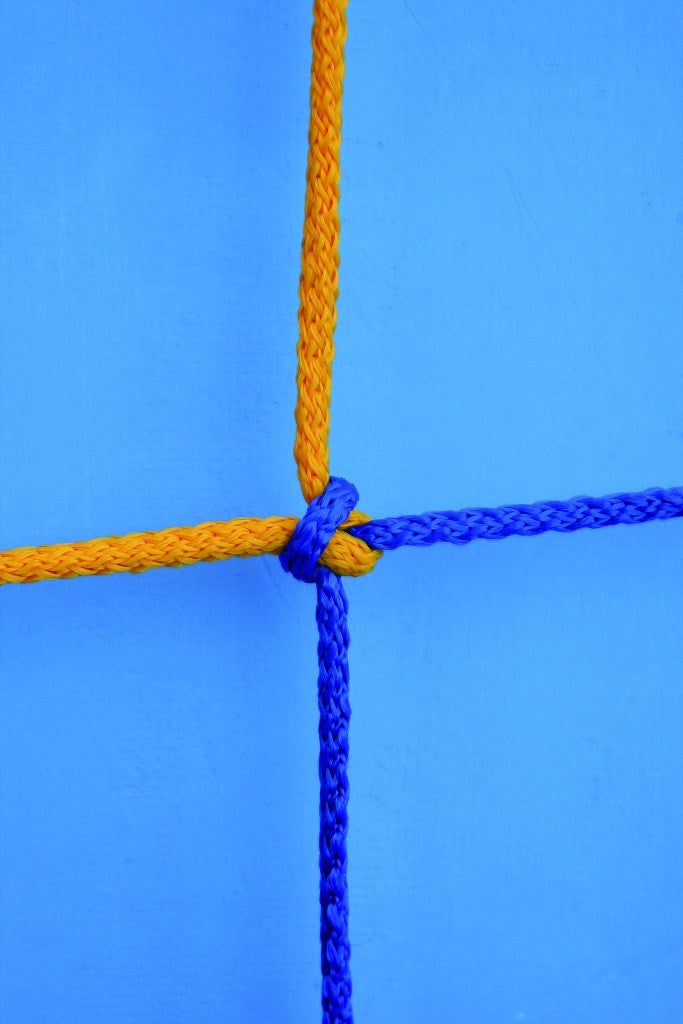 Reti Calcio in Polipropilene Art. C0028 mm. 120x6 colore GIALLO - AZZURRO