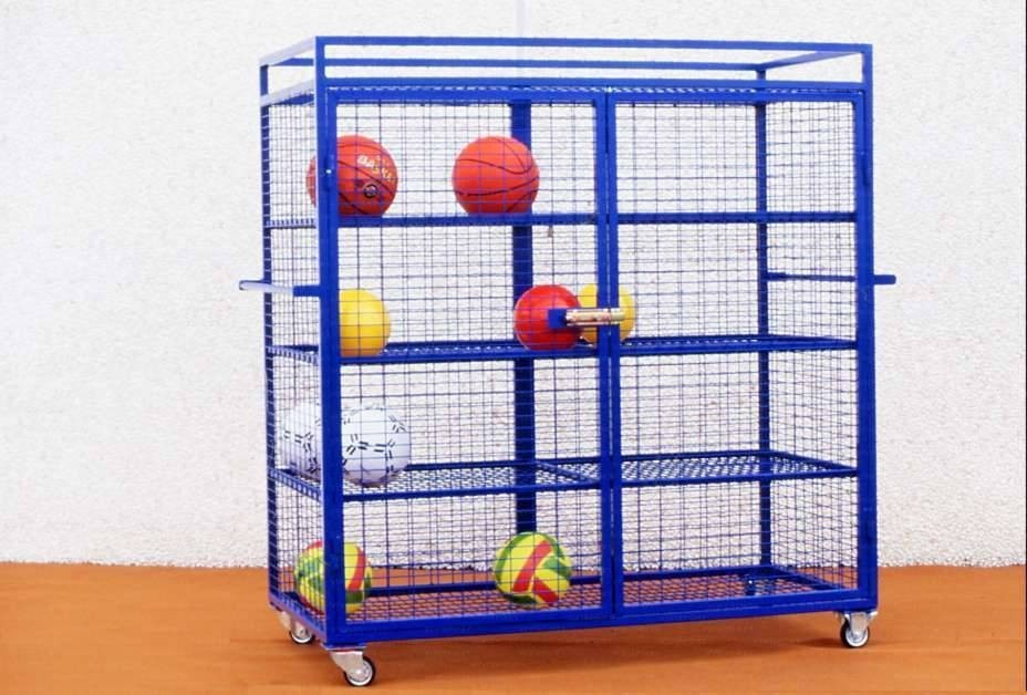 Armadio in rete verniciato con maniglioni e ruote Art. 1048