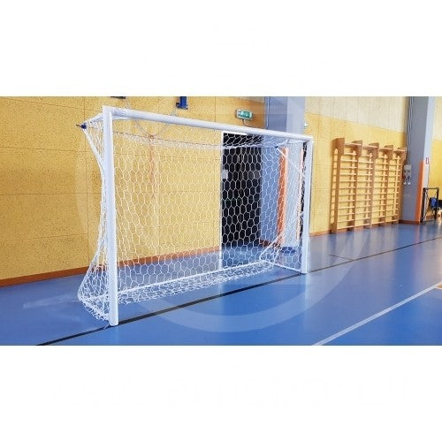 Coppia porte calcio 5x2 m in alluminio, con bussole Art. F 731/5