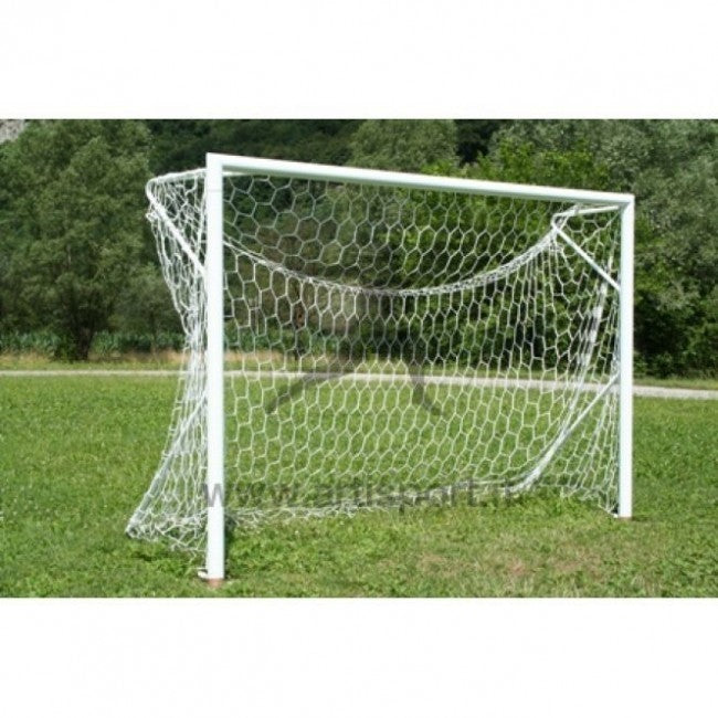 Coppia porte calcio 5x2 m in alluminio, con bussole Art. F 731/5