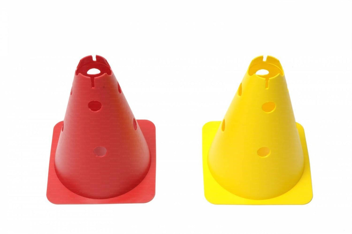 Cono altezza 30 cm. con 8 fori colore giallo Art. 9424/G