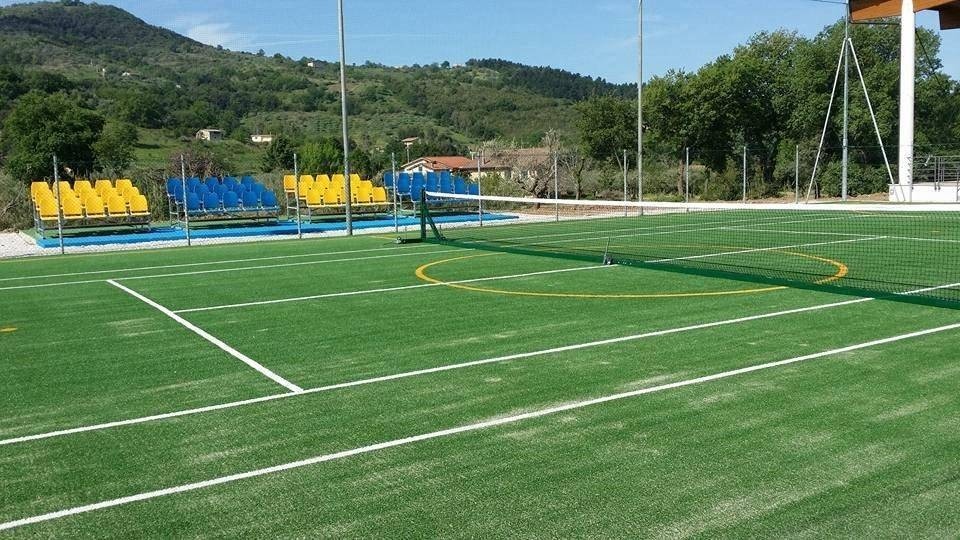 Impianto tennis Acciaio trasportabile su ruote Art 7511 zavorra esclusa