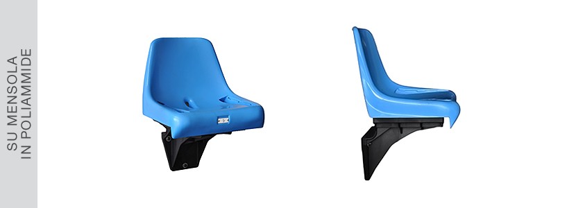 Seduta monoblocco per stadio e impianti sportivi M2000 versione ANTI-UV