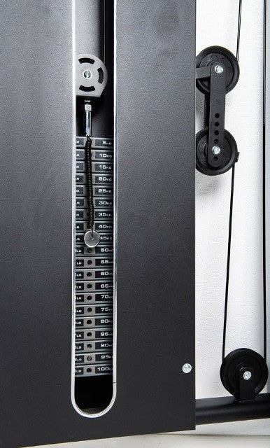 Stazione dual pulley cable cross CSX-3000 con doppio pacco pesi acciaio 80 kg cad.