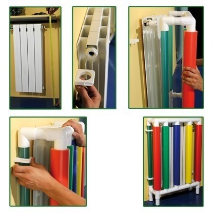 Copritermosifoni realizzati in PVC antinfortunistico Cod. CR5030 e Ct5030S e CtTcv50