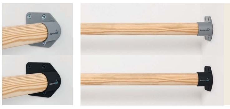 Supporto Sbarra Danza Twist Black A Parete Dinamica Ballet