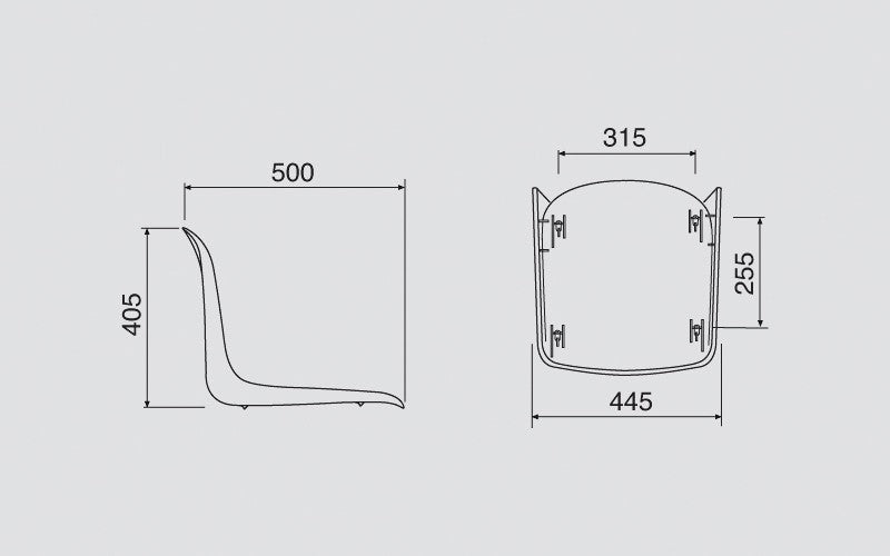 Scocca con schienale per tribuna e sedie OM D18 RICHIEDERE PREVENTIVO