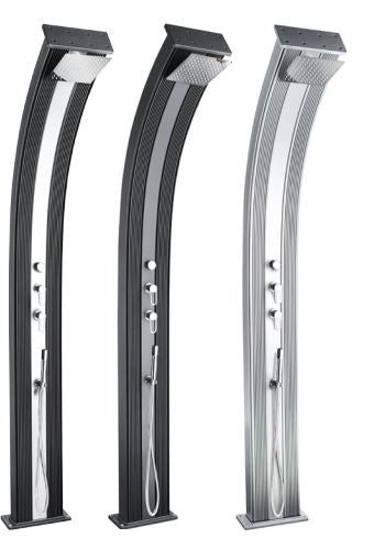 Doccia Solare Ibrida Dada Curva 40 Litri Antracite e Alluminio Spazzolato