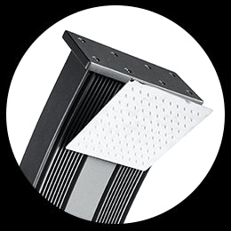 Doccia Solare Ibrida Dada Curva 40 Litri Antracite e Alluminio Spazzolato