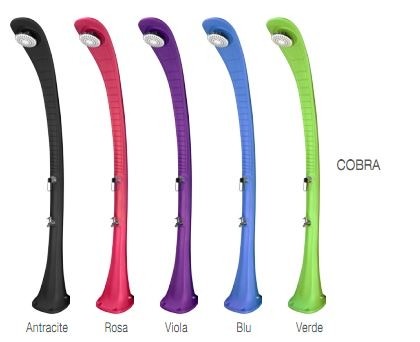 Doccia Solare Poolstar Cobra Antracite da 32 LITRI con Lava Piedi