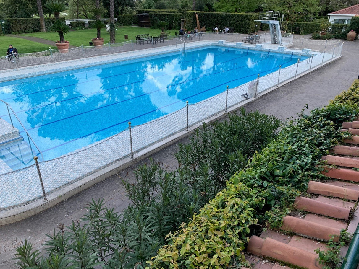 Rete di copertura per piscine + telo anti-foglie su richiesta Cod. A100